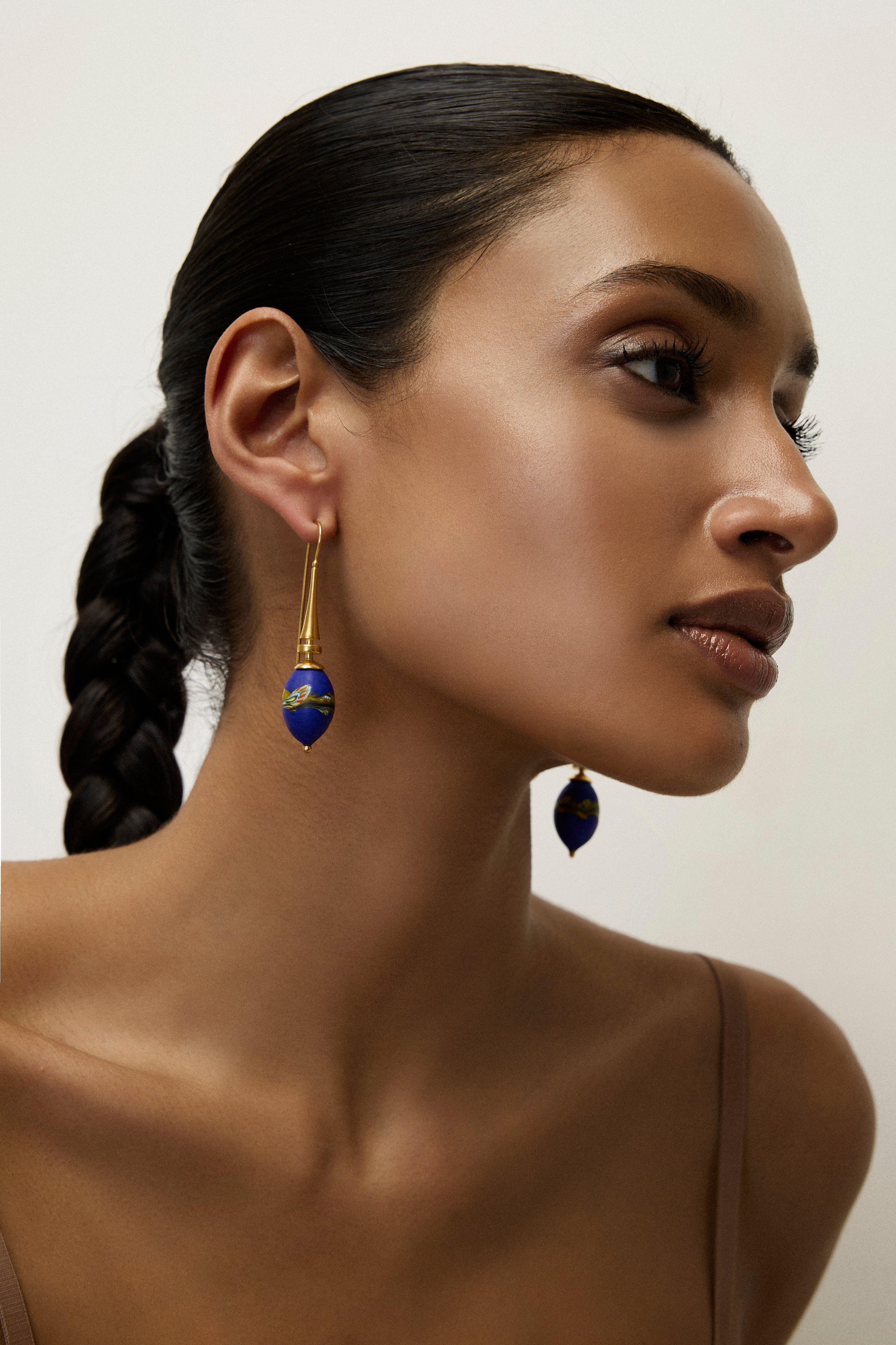 Blue Mourano Drop Earrings
