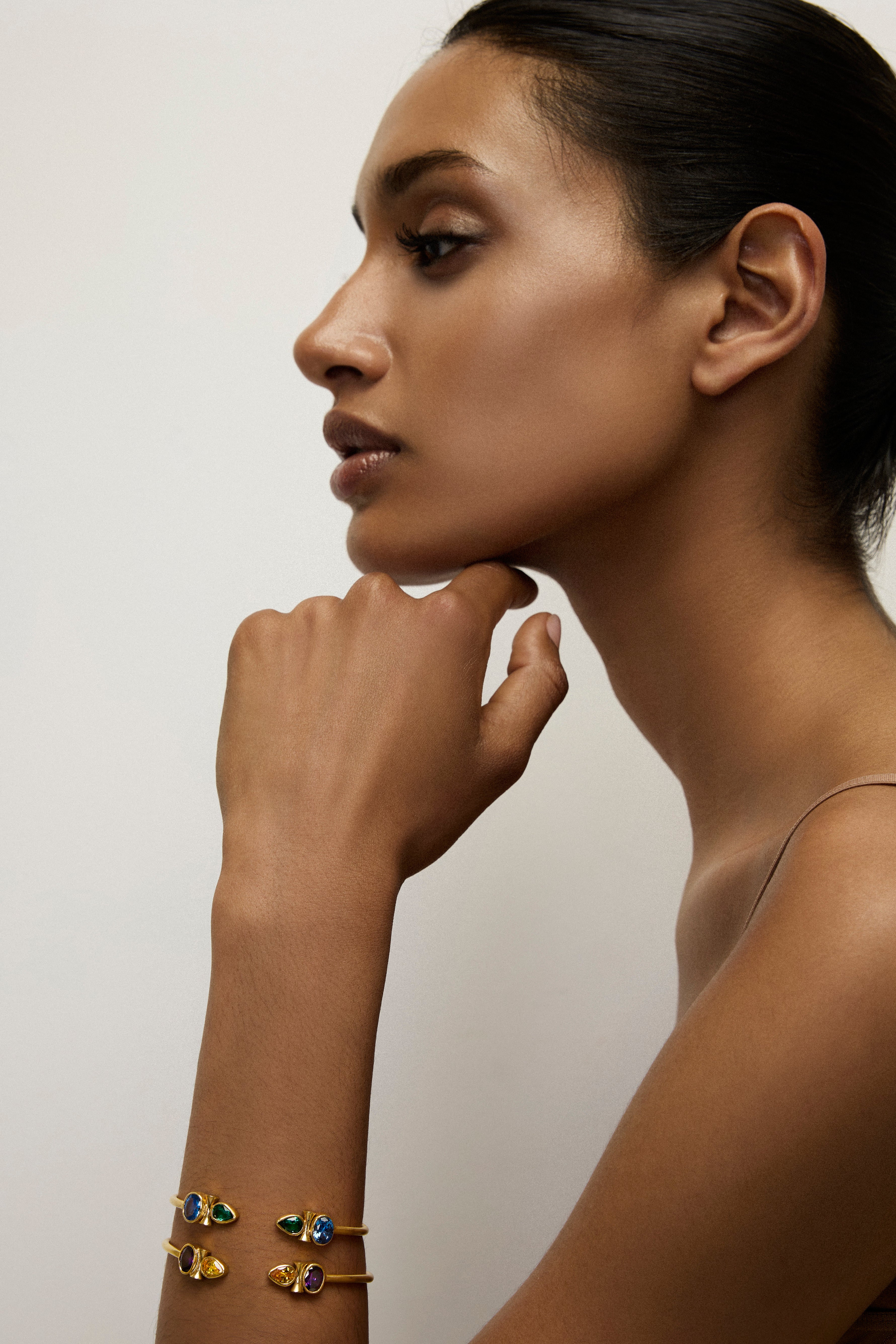 Messy Color Bangle | Blue & Green