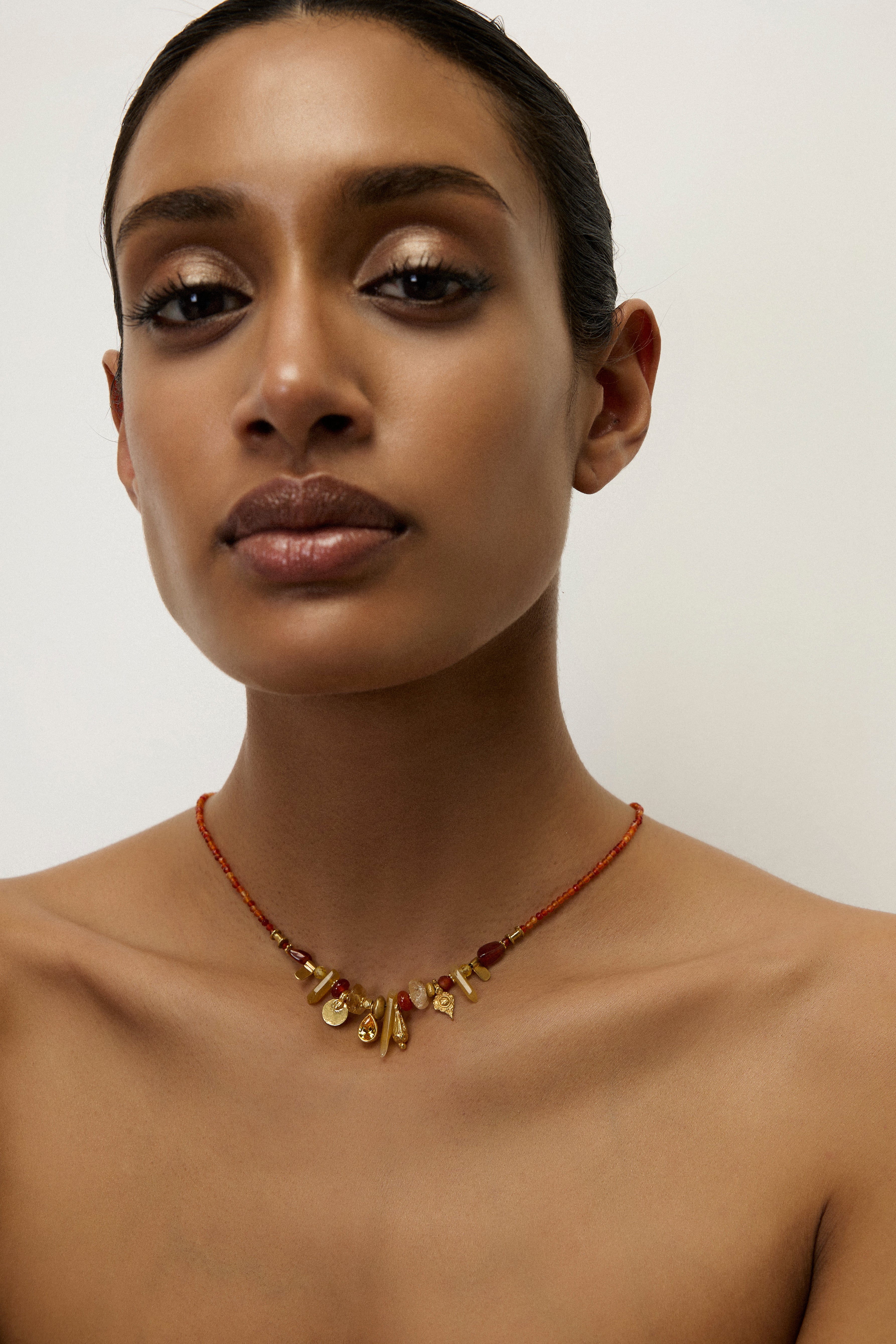 Neck Mess Necklace | Orange