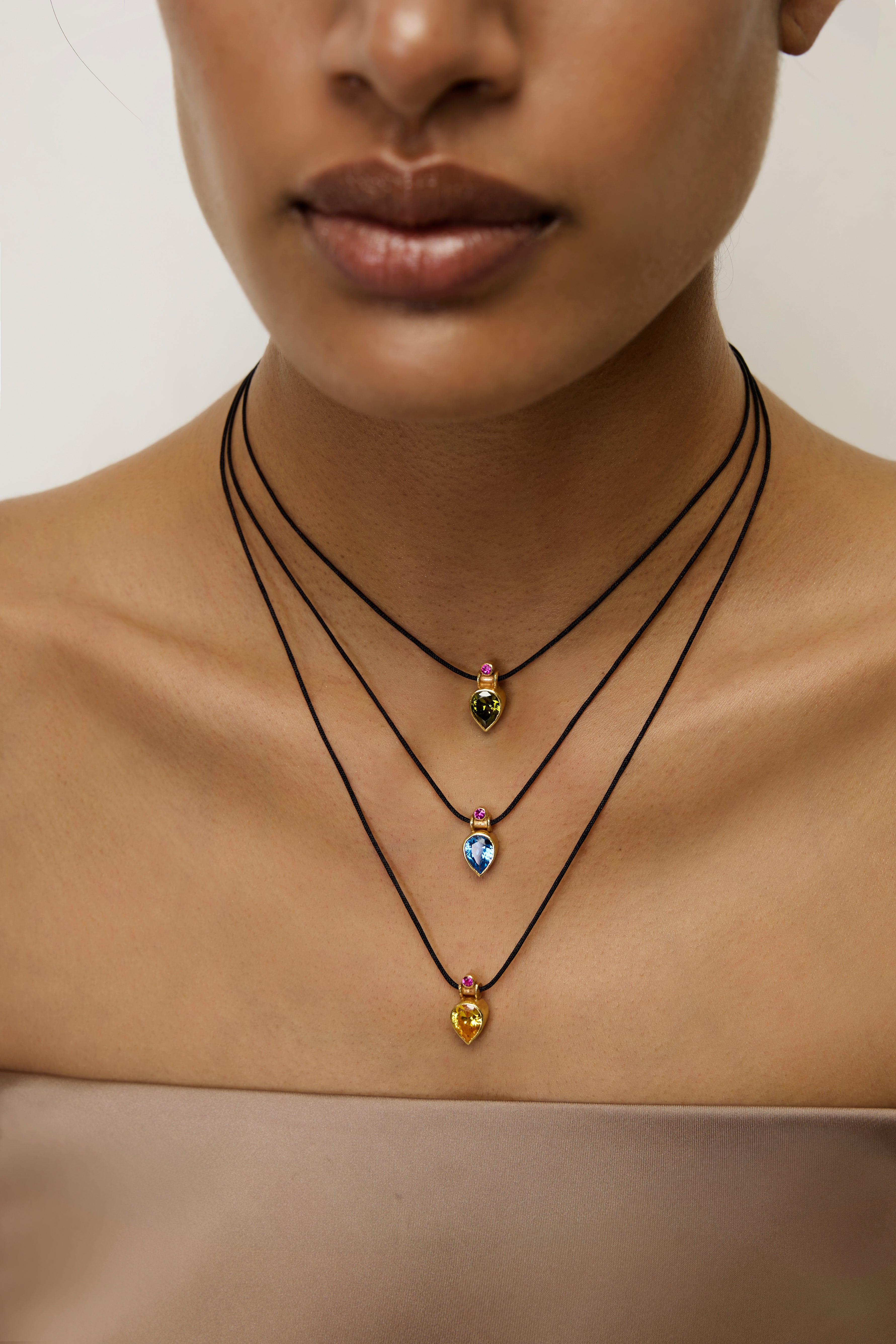 Falling Drops Necklace | Blue