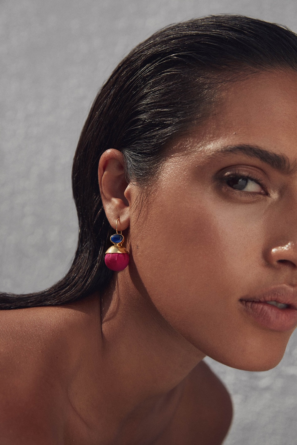 Candy Ball Earrings | Fuchsia