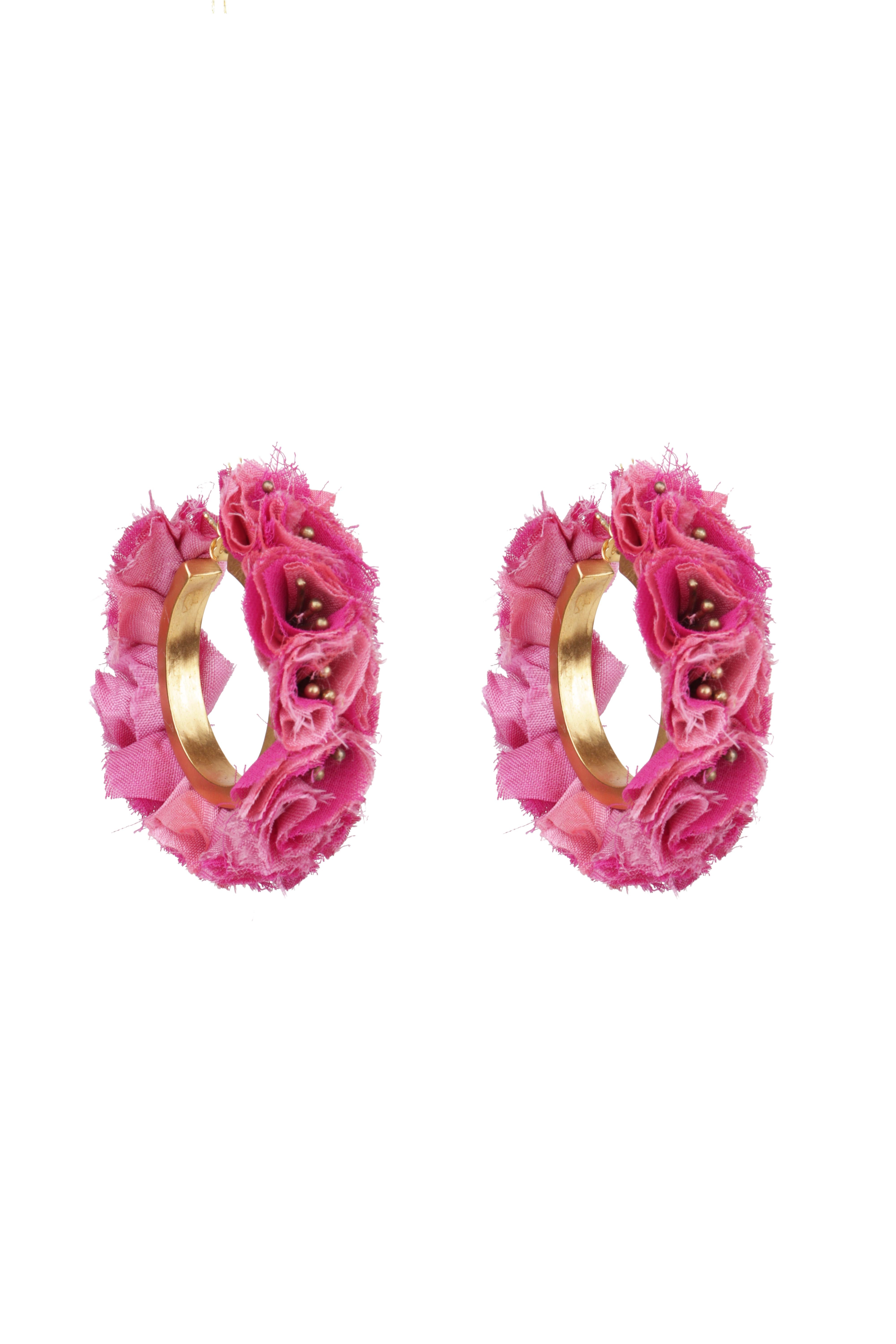 Big Bougainvillea Hoops | Pink