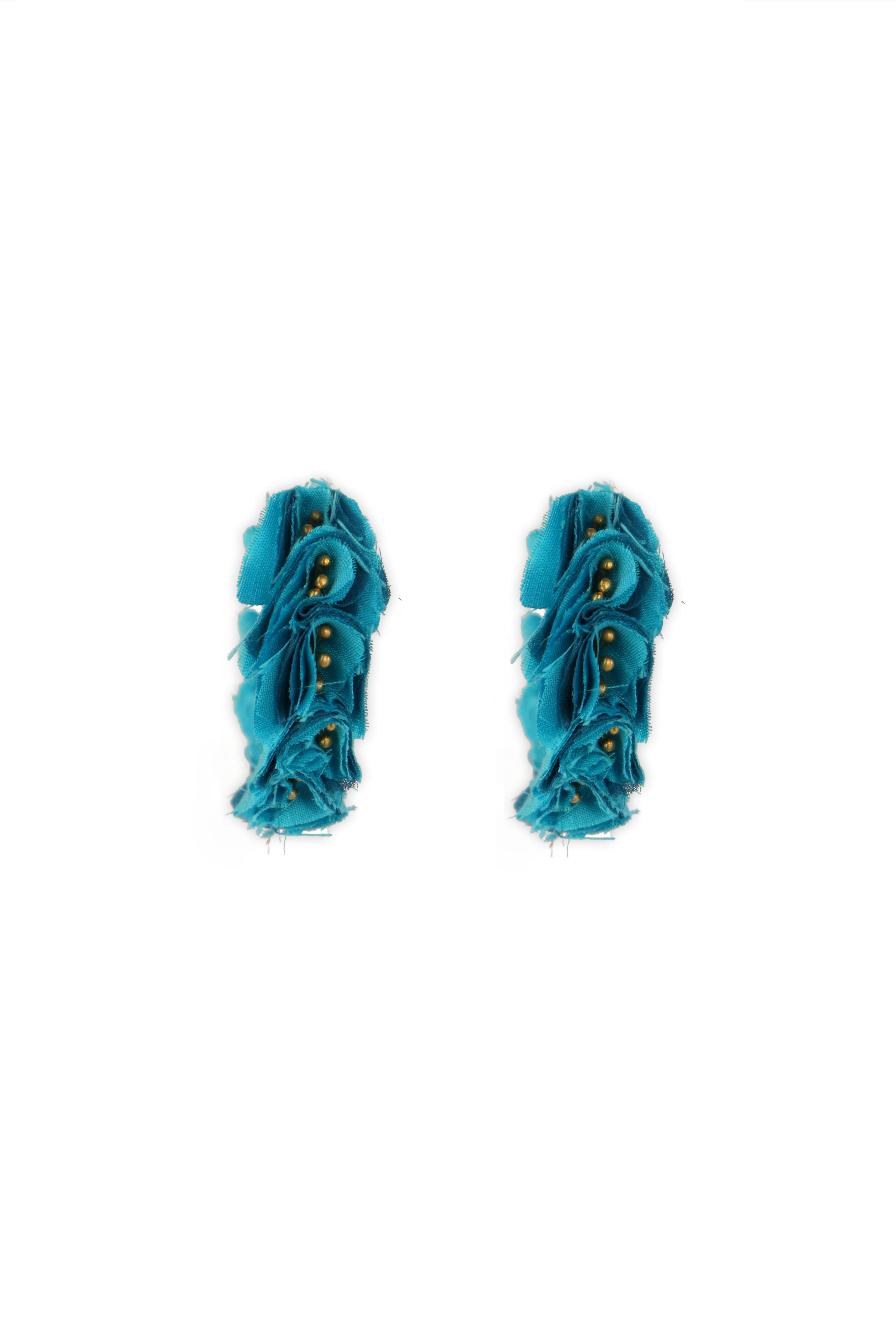 Big Bougainvillea Hoops | Turquoise
