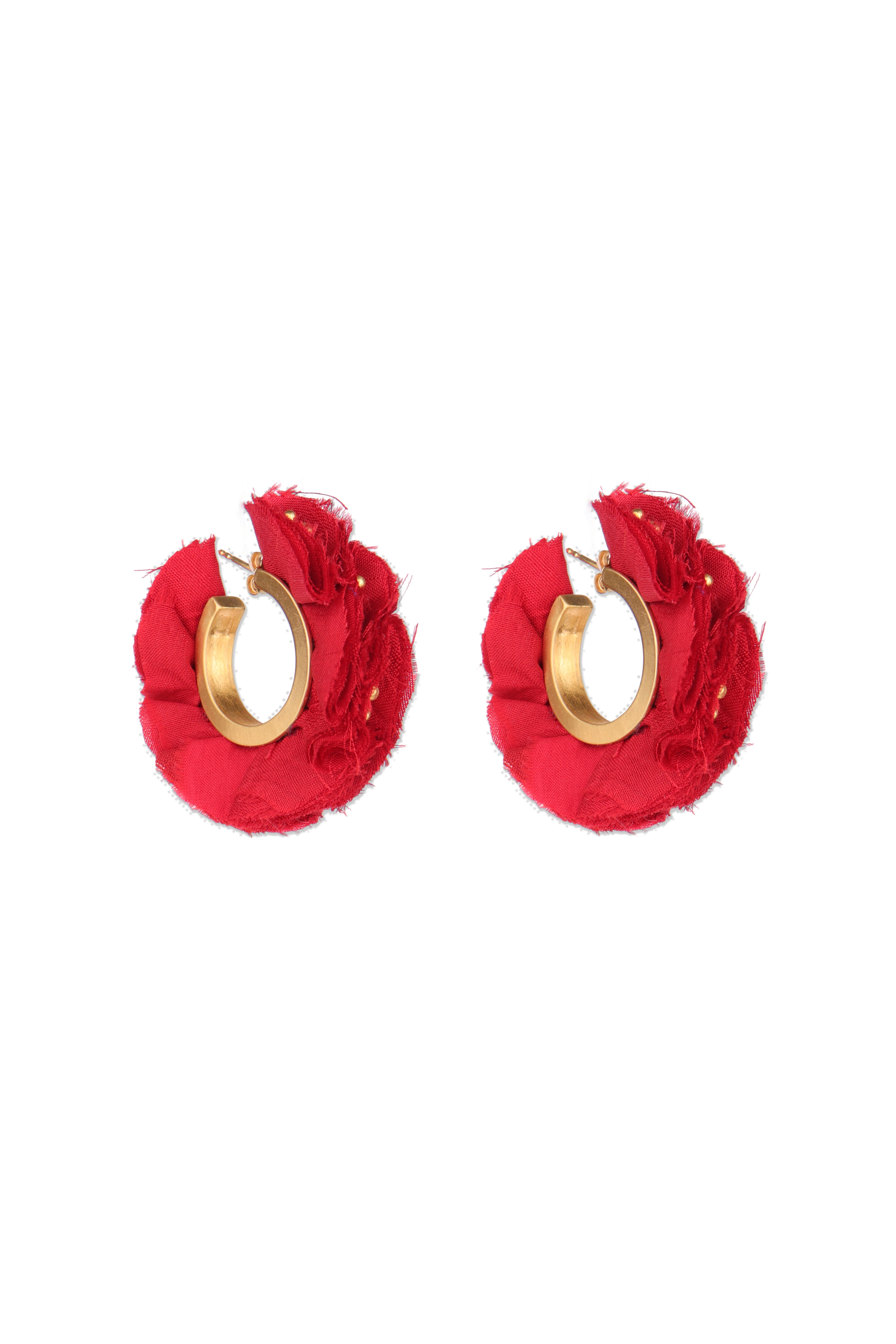 Small Bougainvillea Hoops | Red