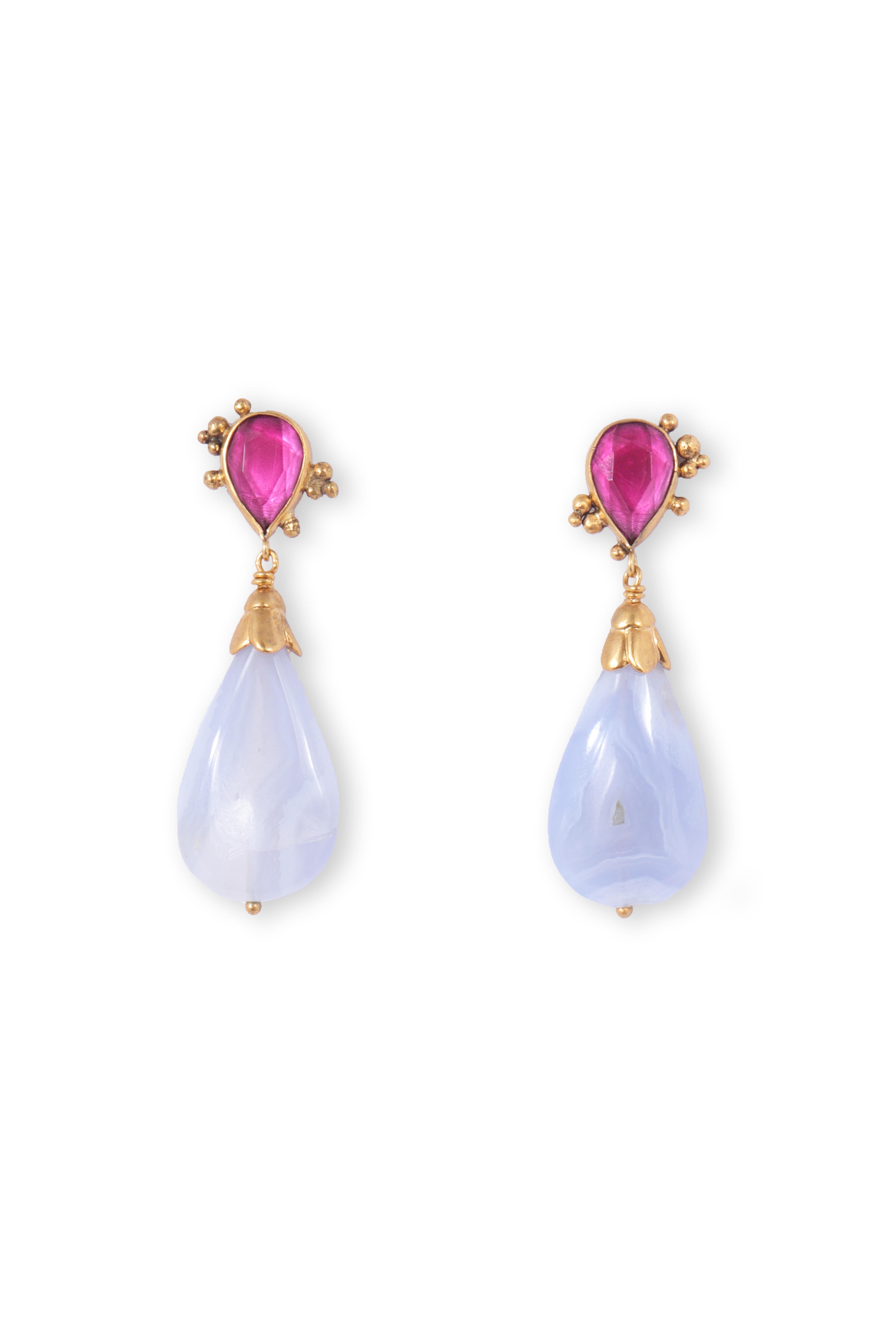 Chalcedony Drop Earrings