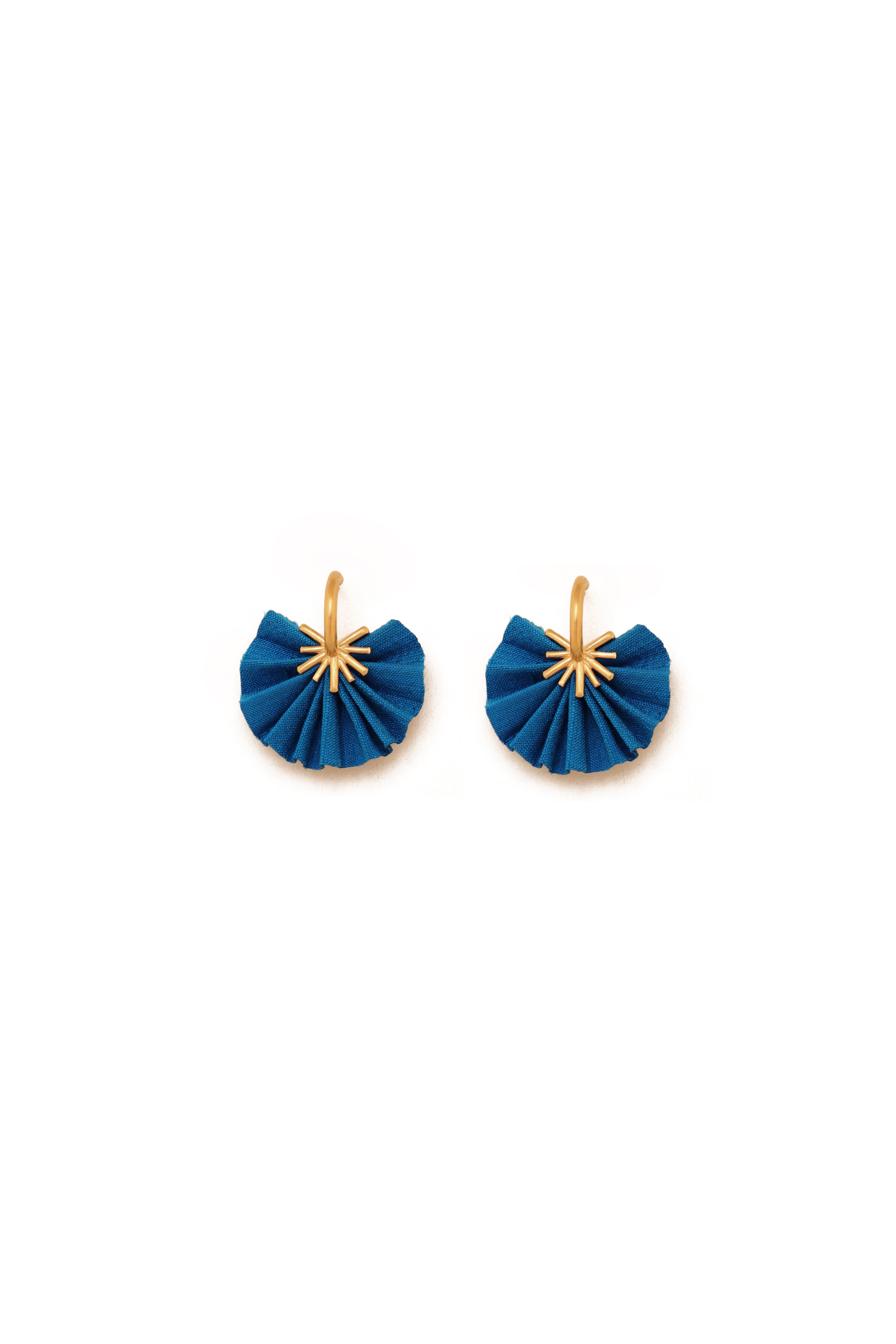 Sparkle Fan Hoops | Cobalt Blue