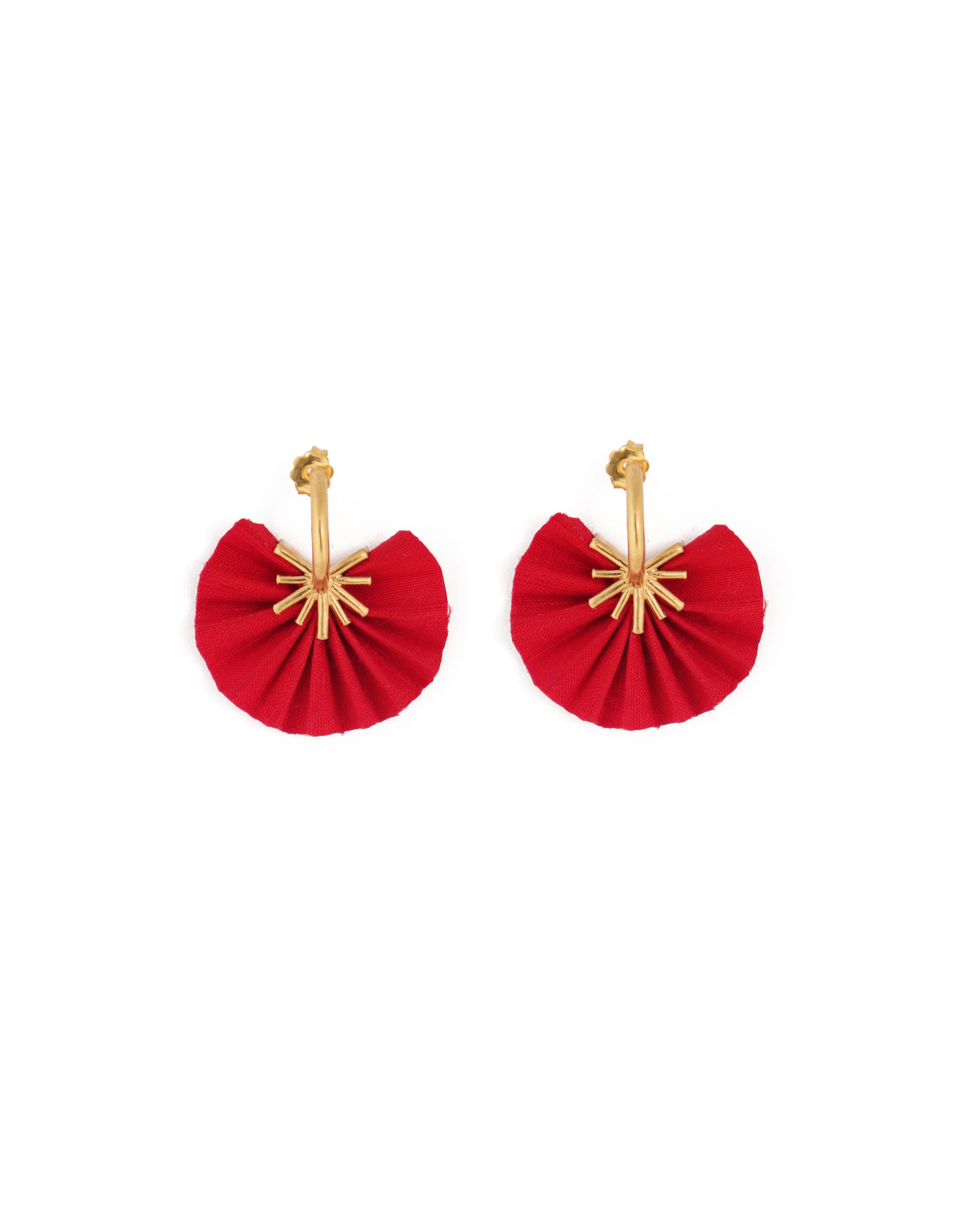 Sparkle Fan Hoops | Red