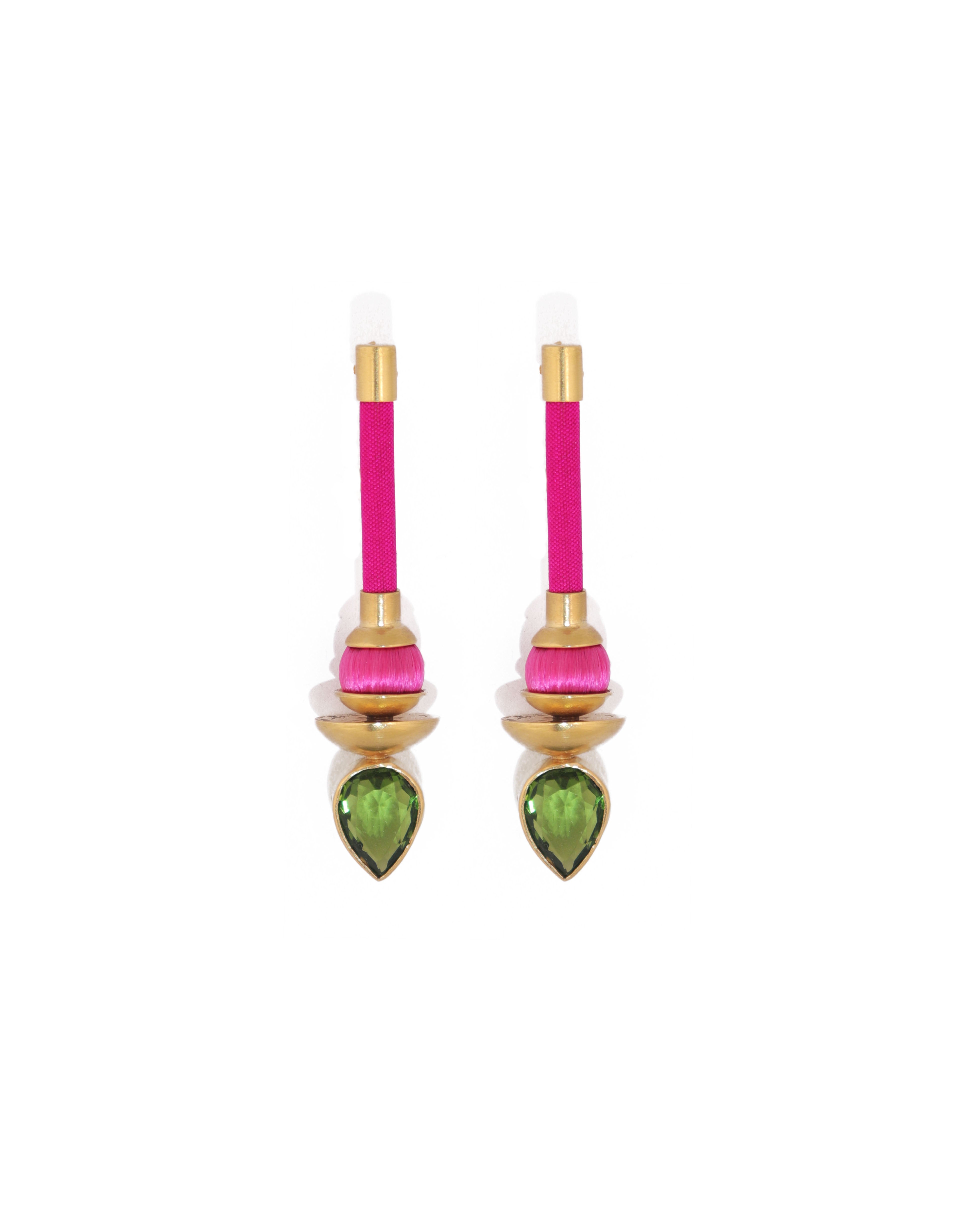 Silky Drops Earrings | Fuchsia