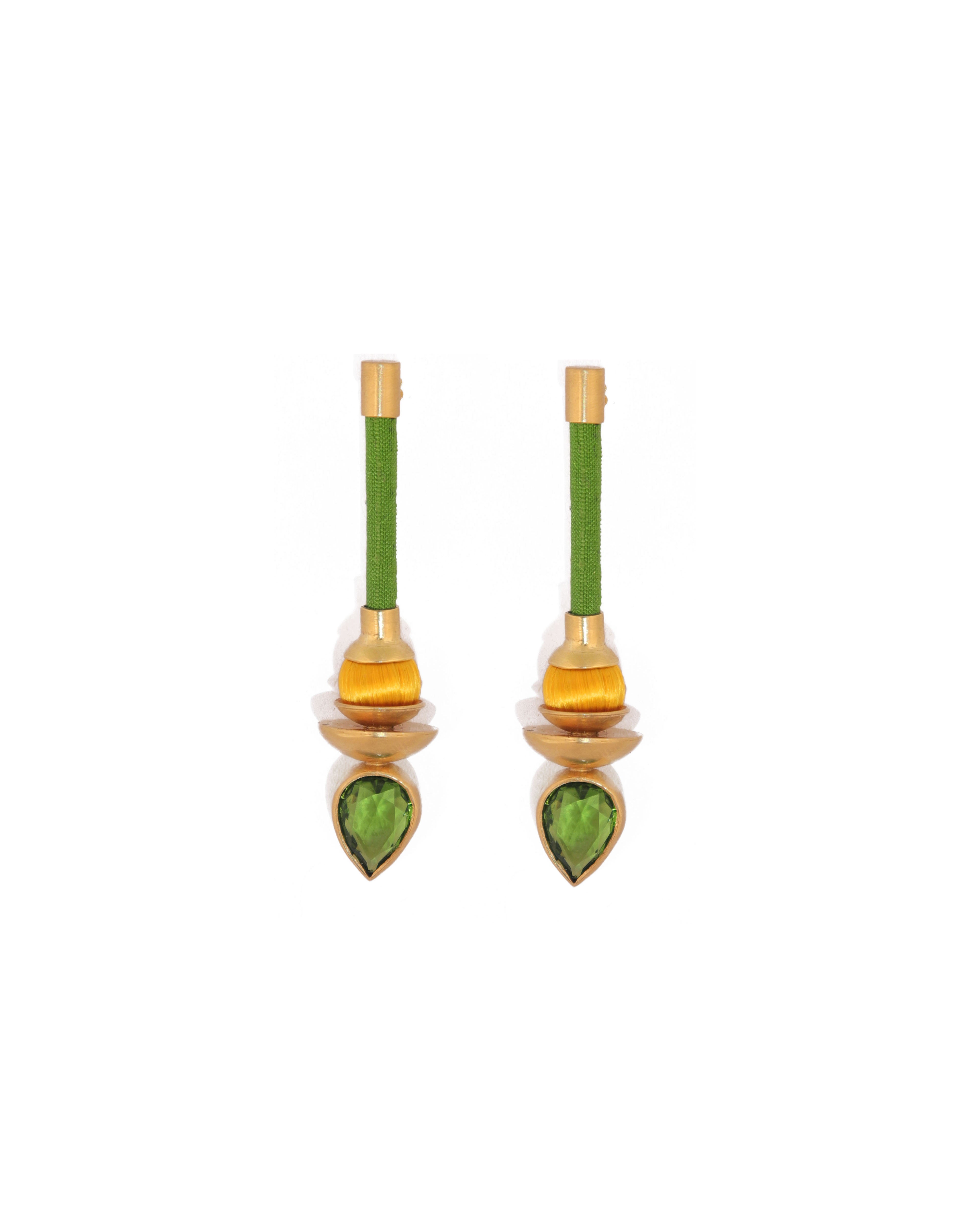 Silky Drops Earrings | Green