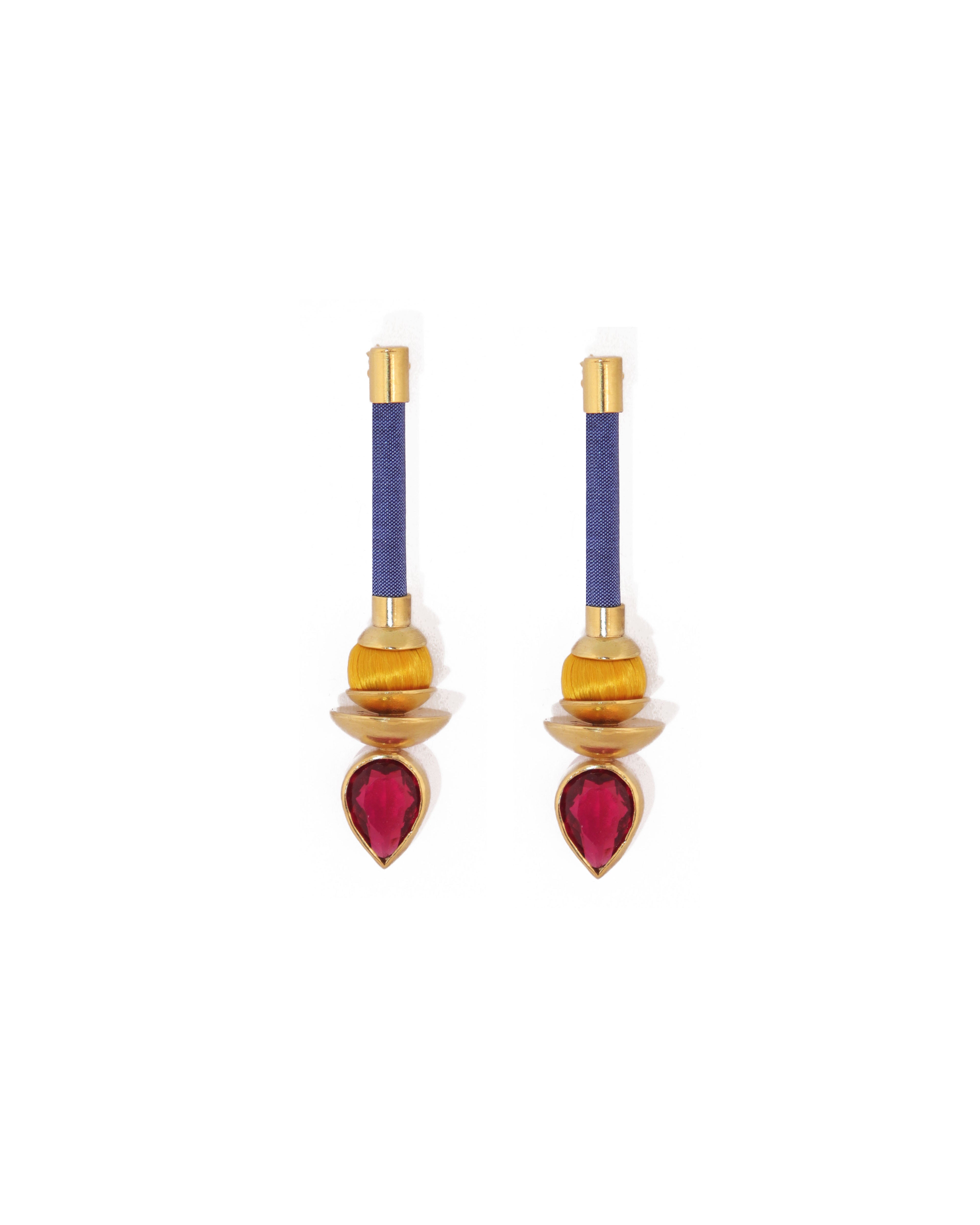 Silky Drops Earrings | Blue