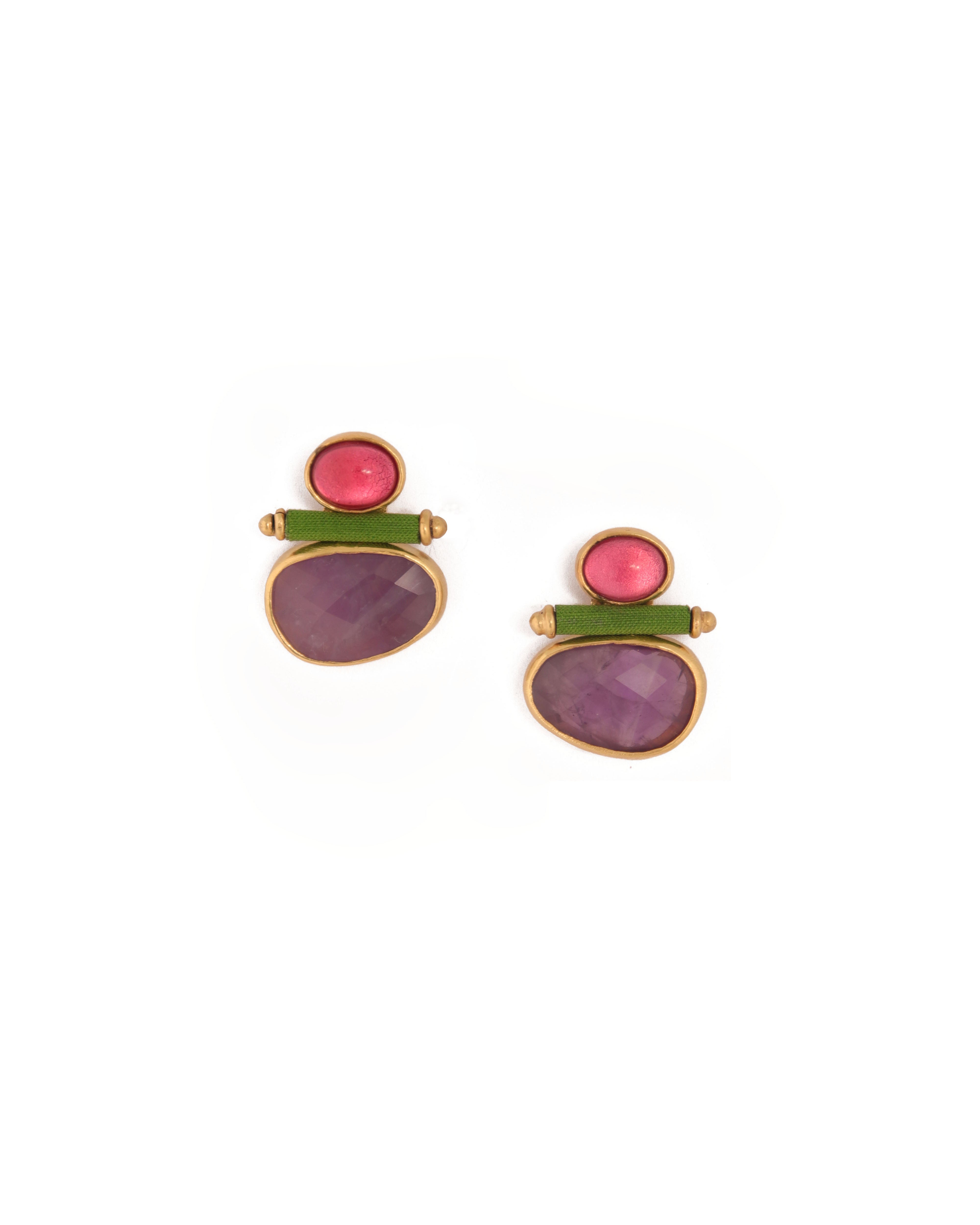 Triple Joy Earrings | Amethyst
