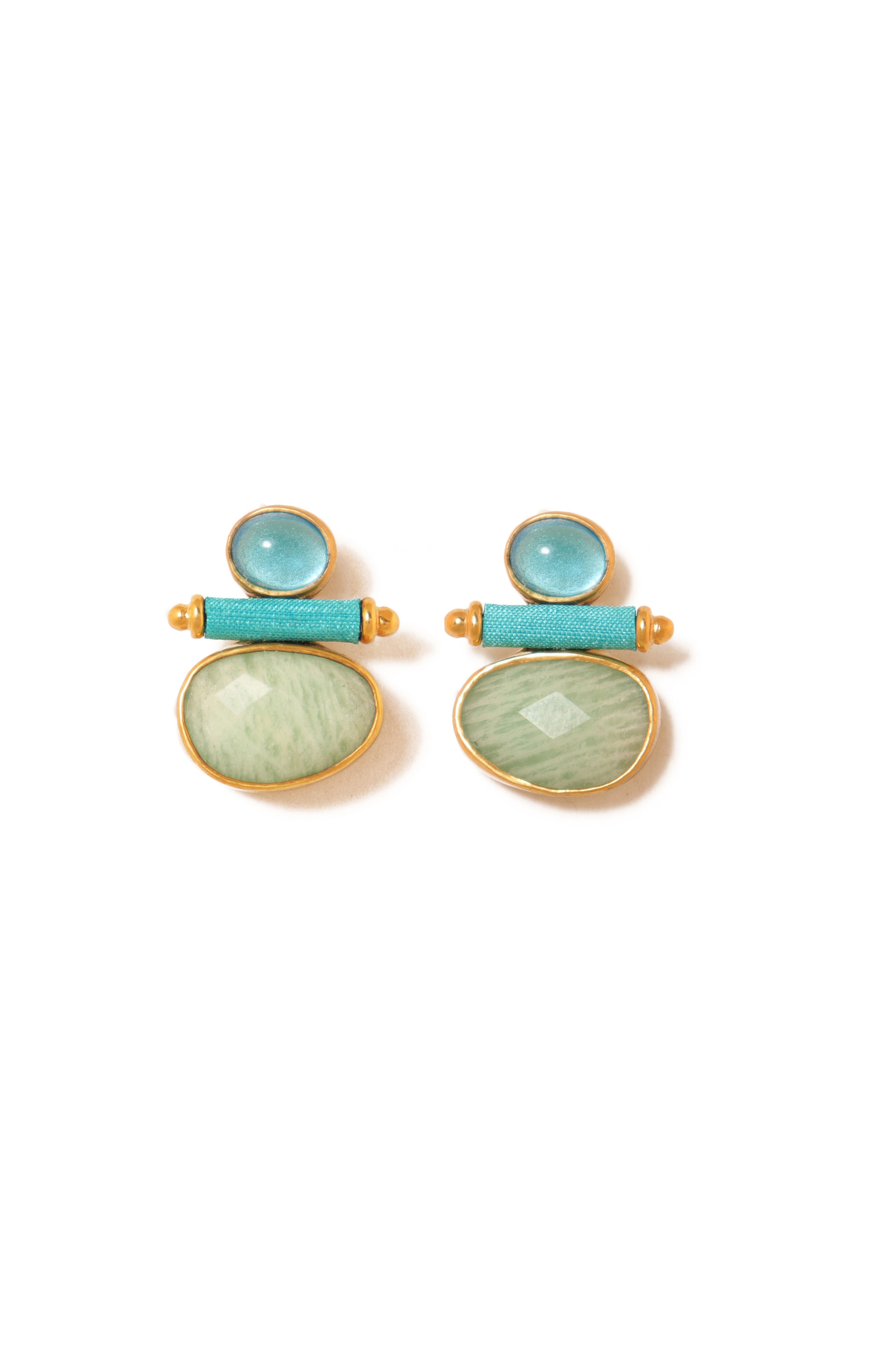Triple Joy Earrings | Amazonite