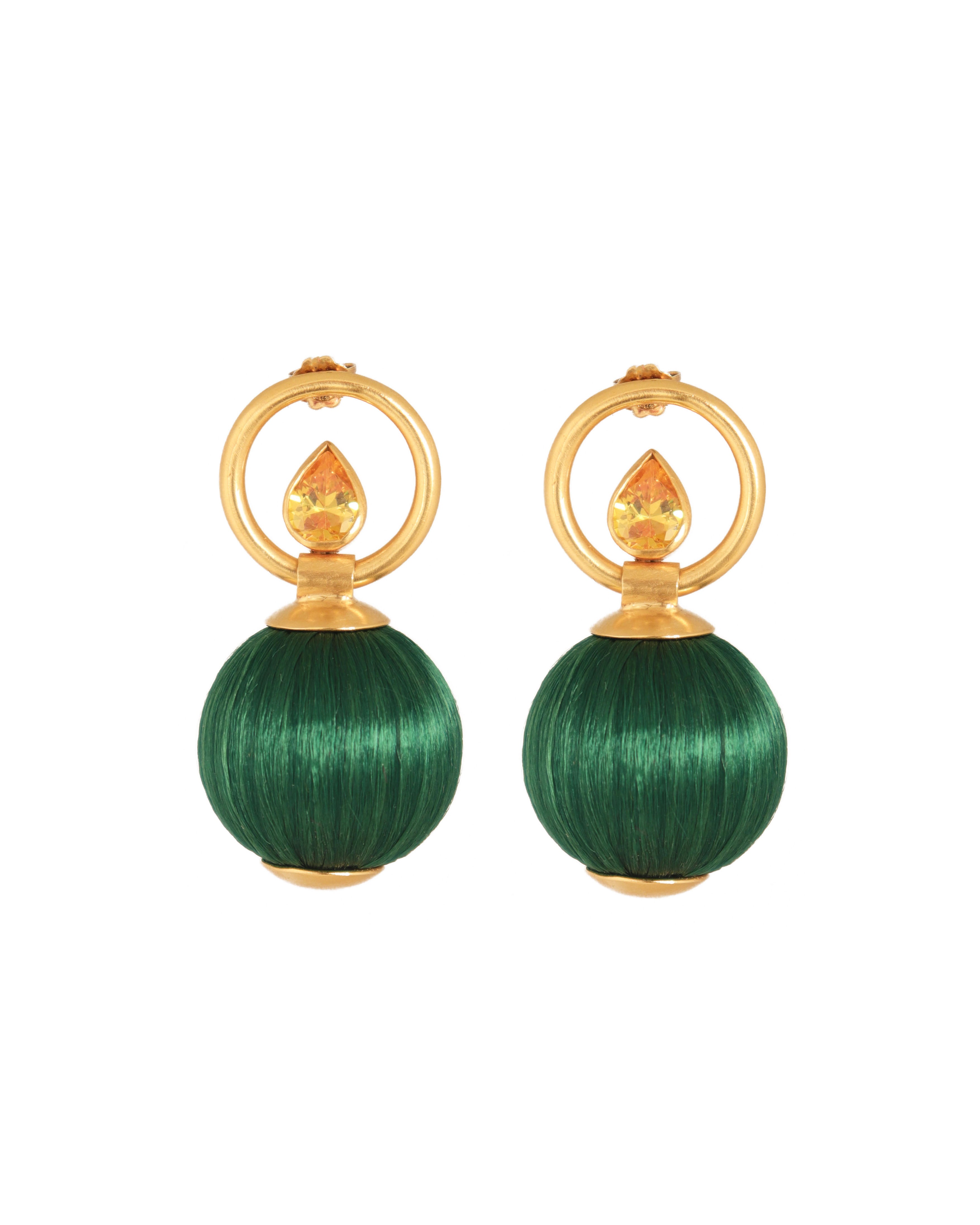 Fireball Earrings | Green