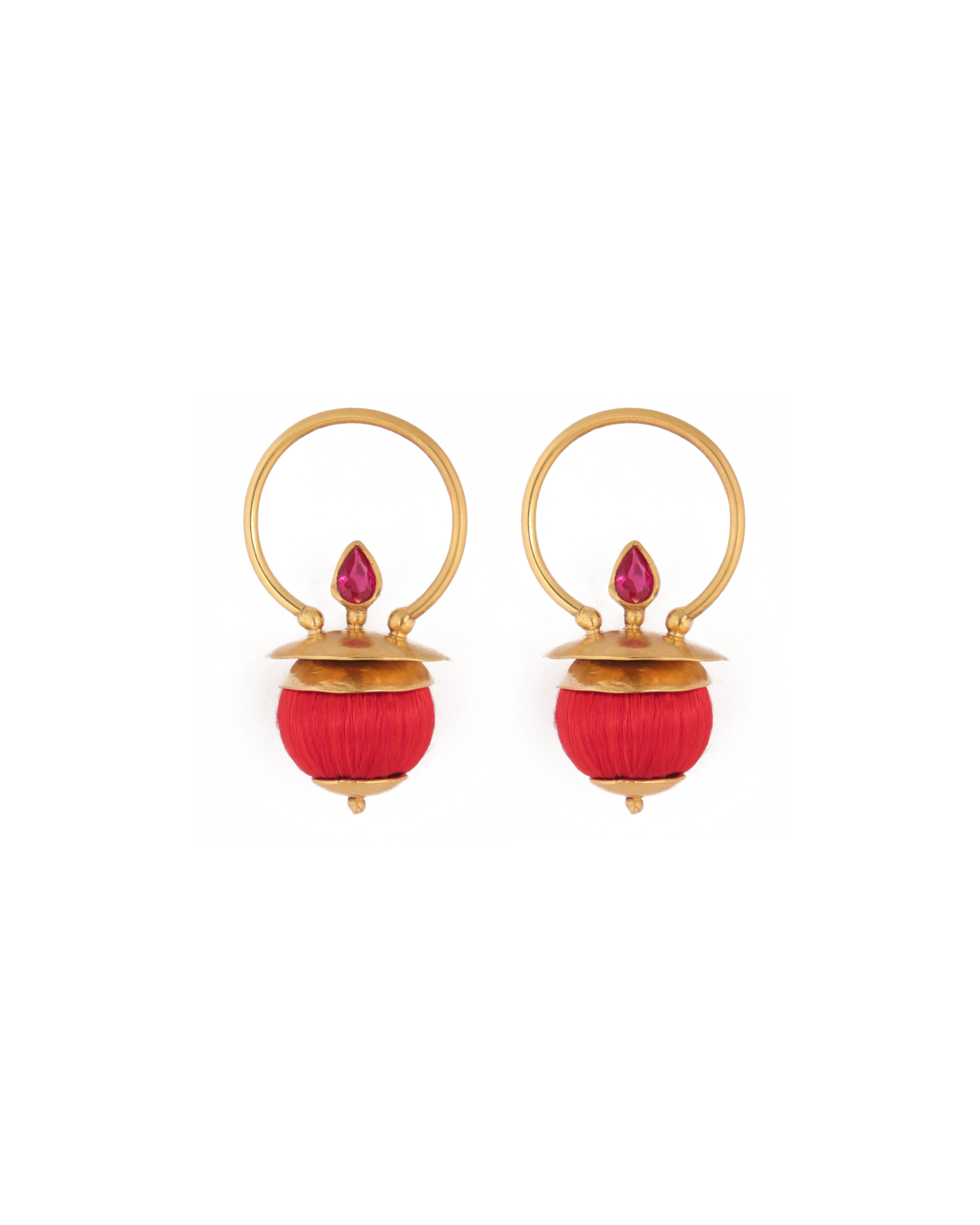 Bombs of Colour Earrings | Red