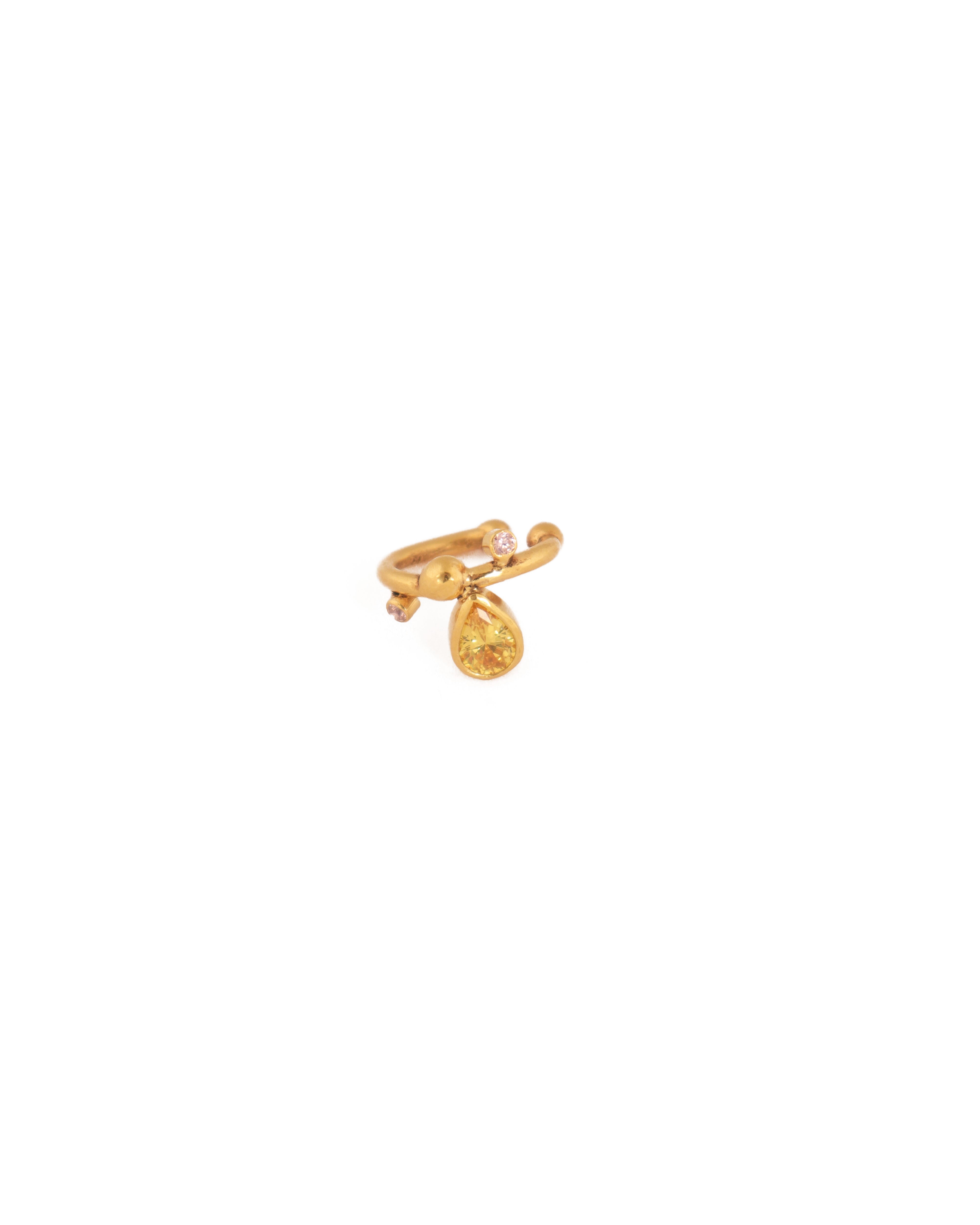 Petite Drops Ear Cuff | Yellow