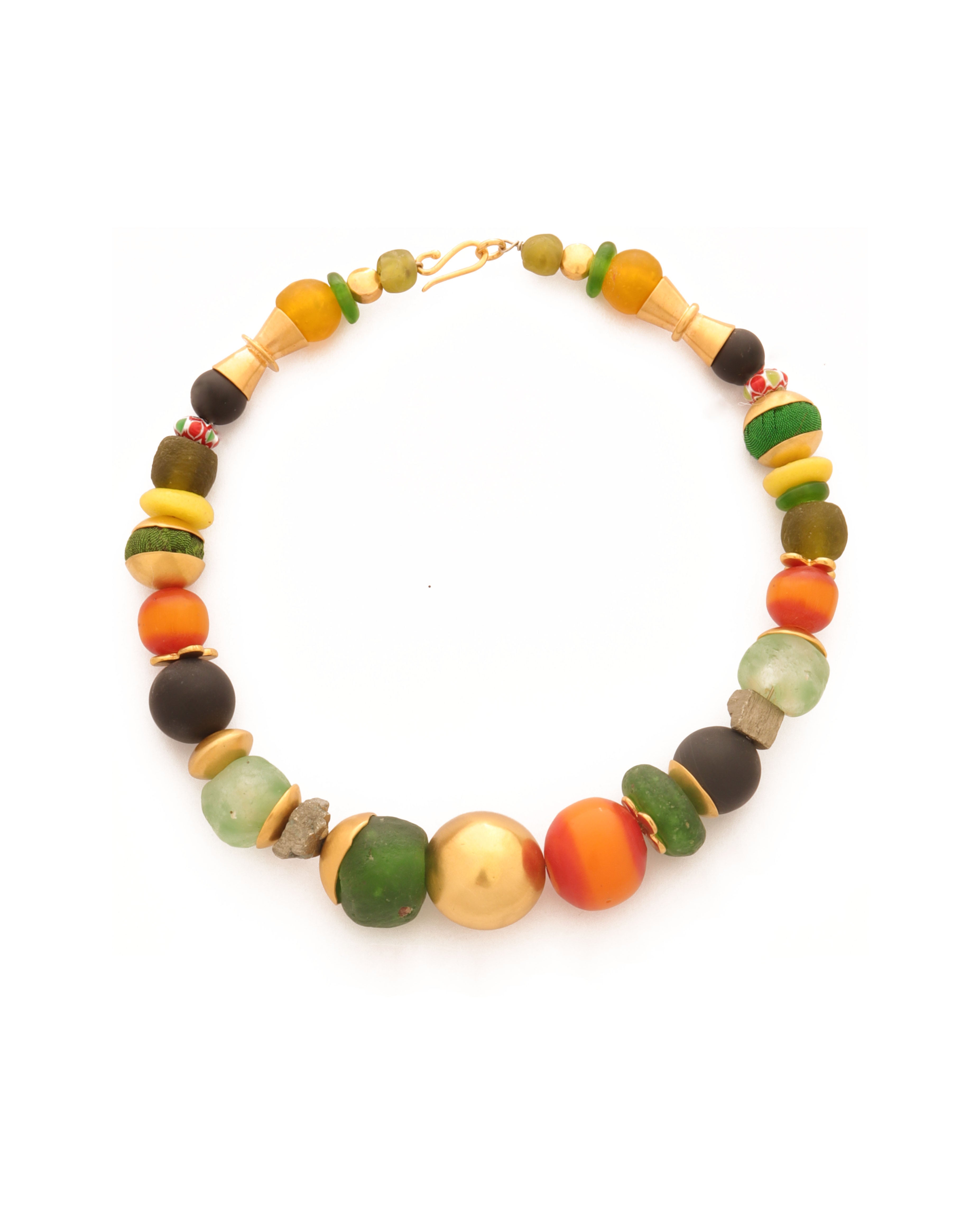 Aurora Necklace | Green & Orange