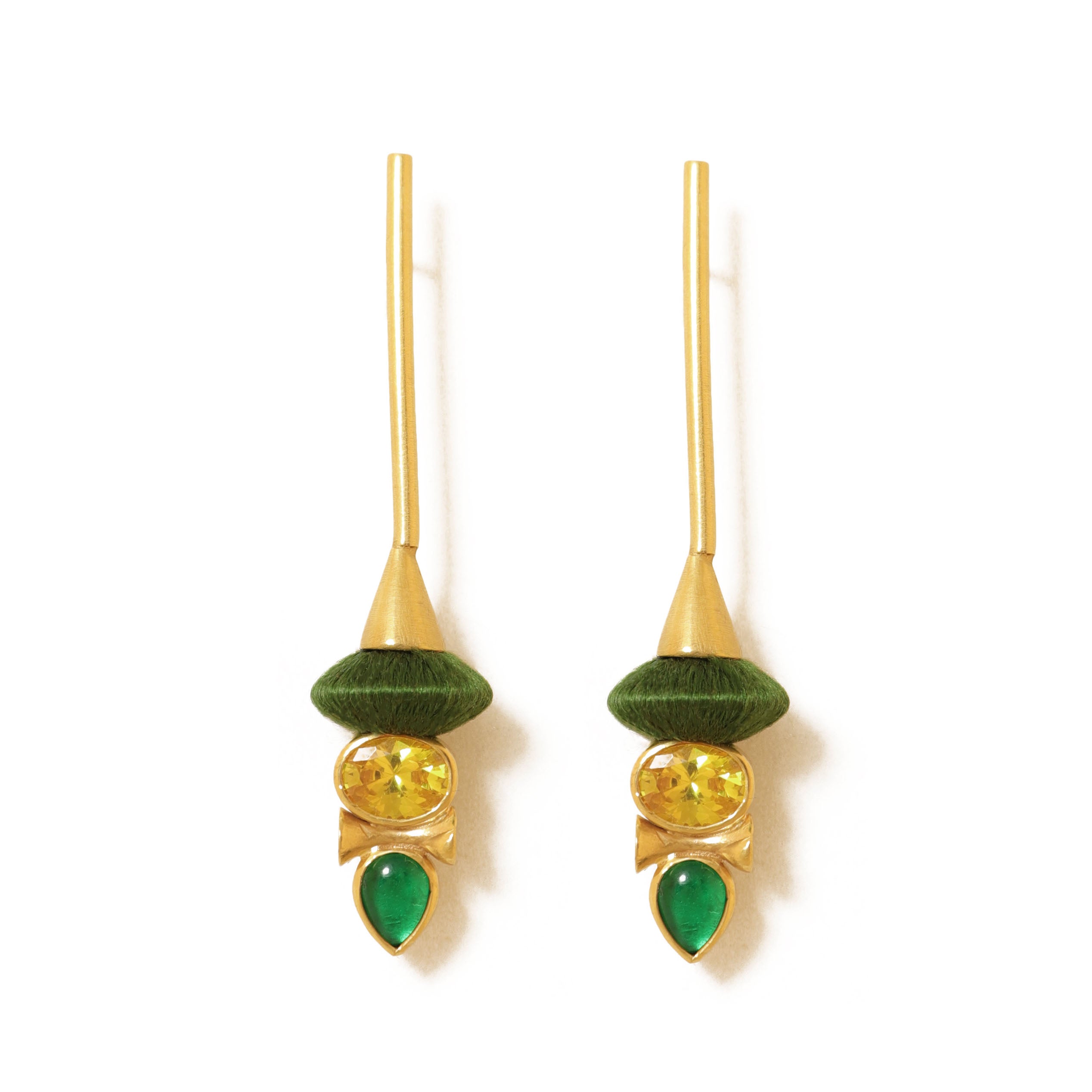 Happy Trinity Earrings | Green