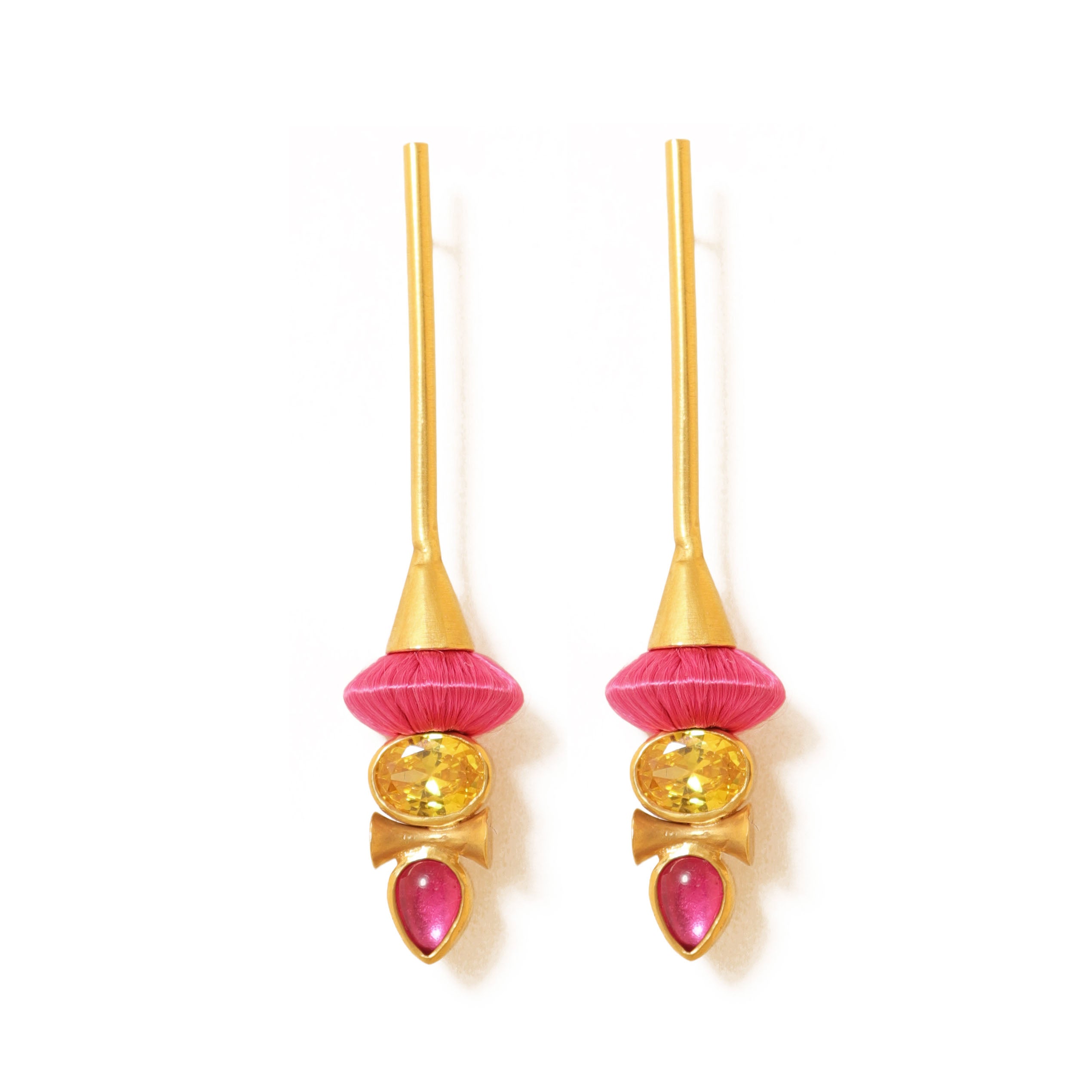 Happy Trinity Earrings | Pink