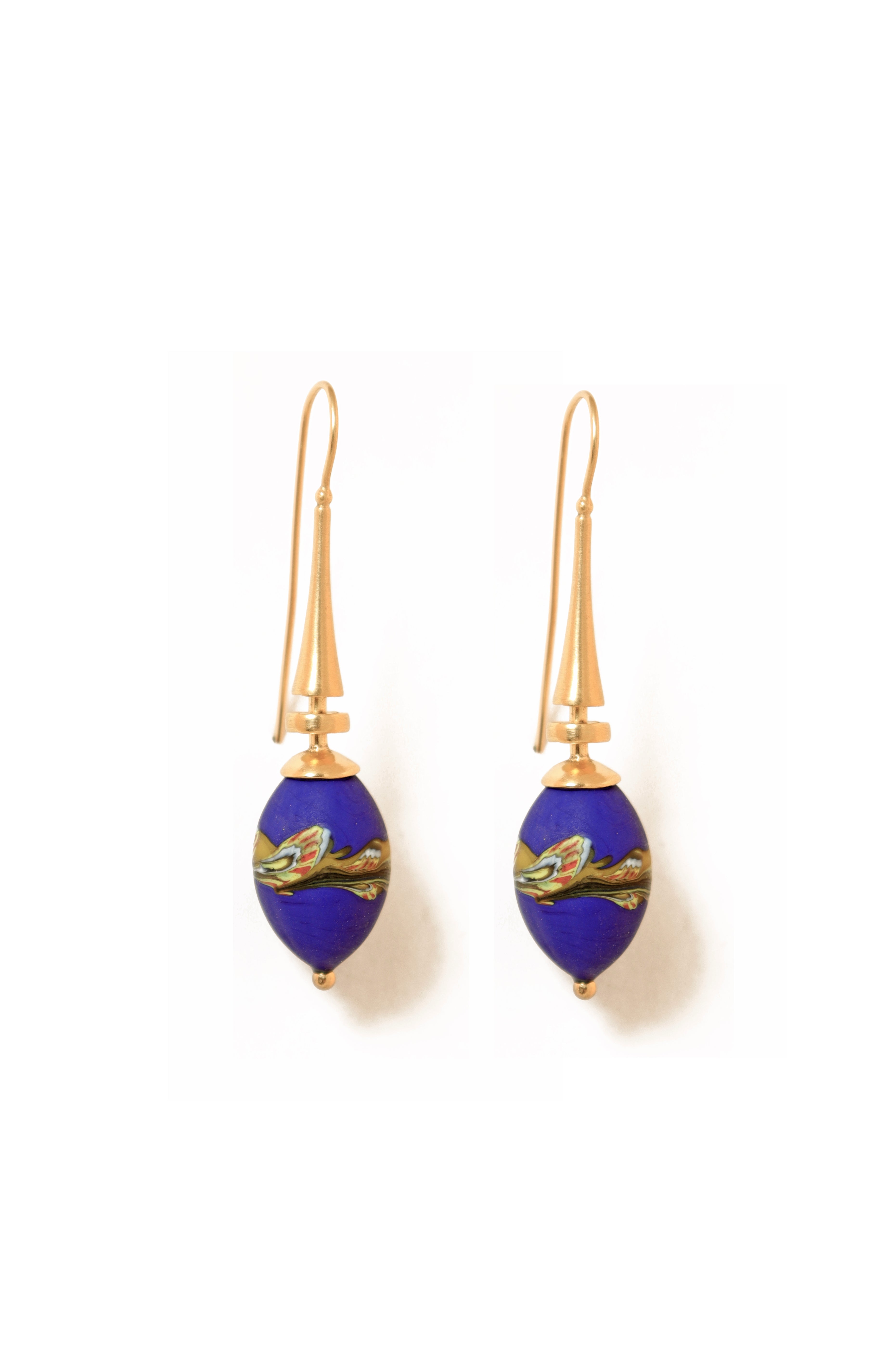Blue Mourano Drop Earrings