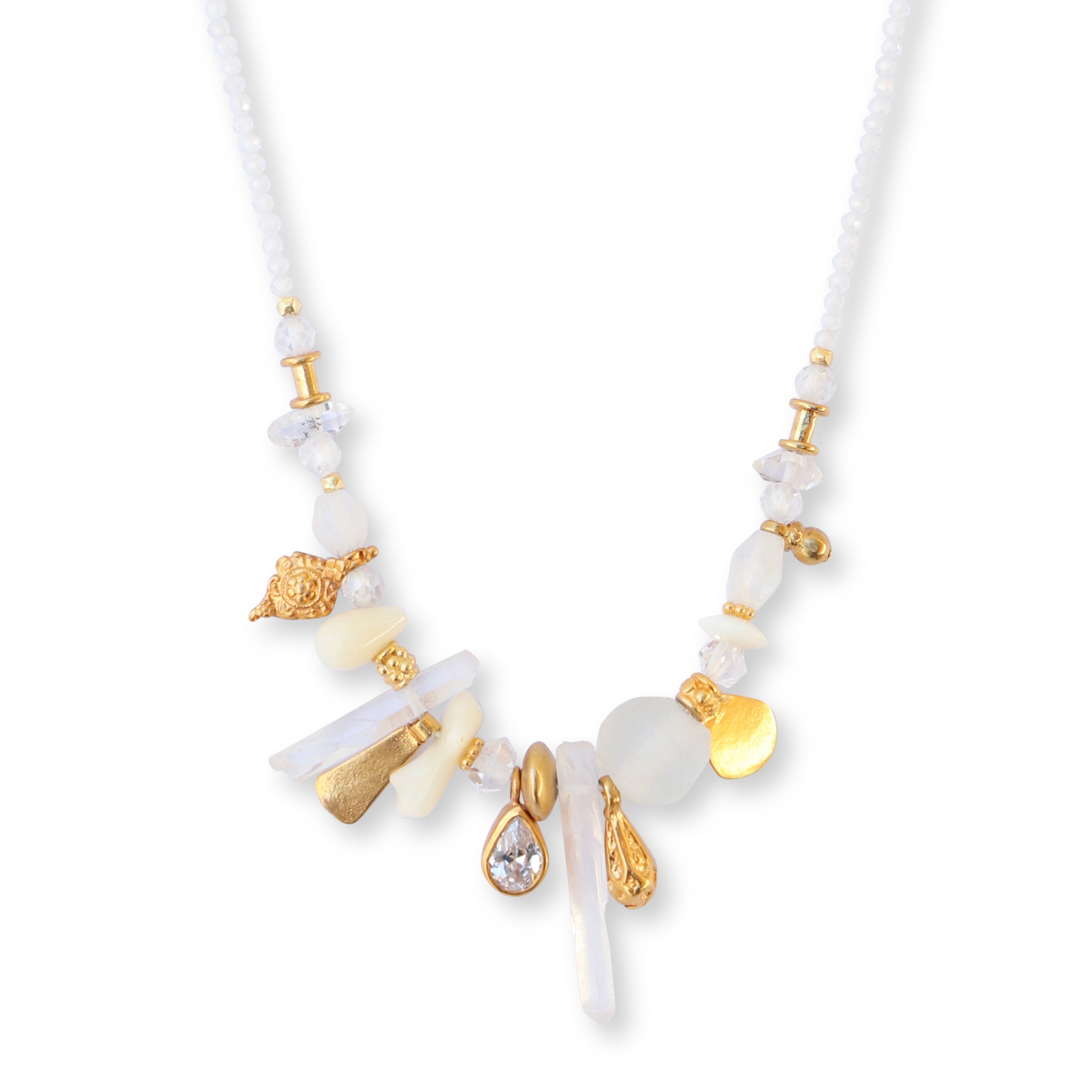 Neck Mess Necklace | White