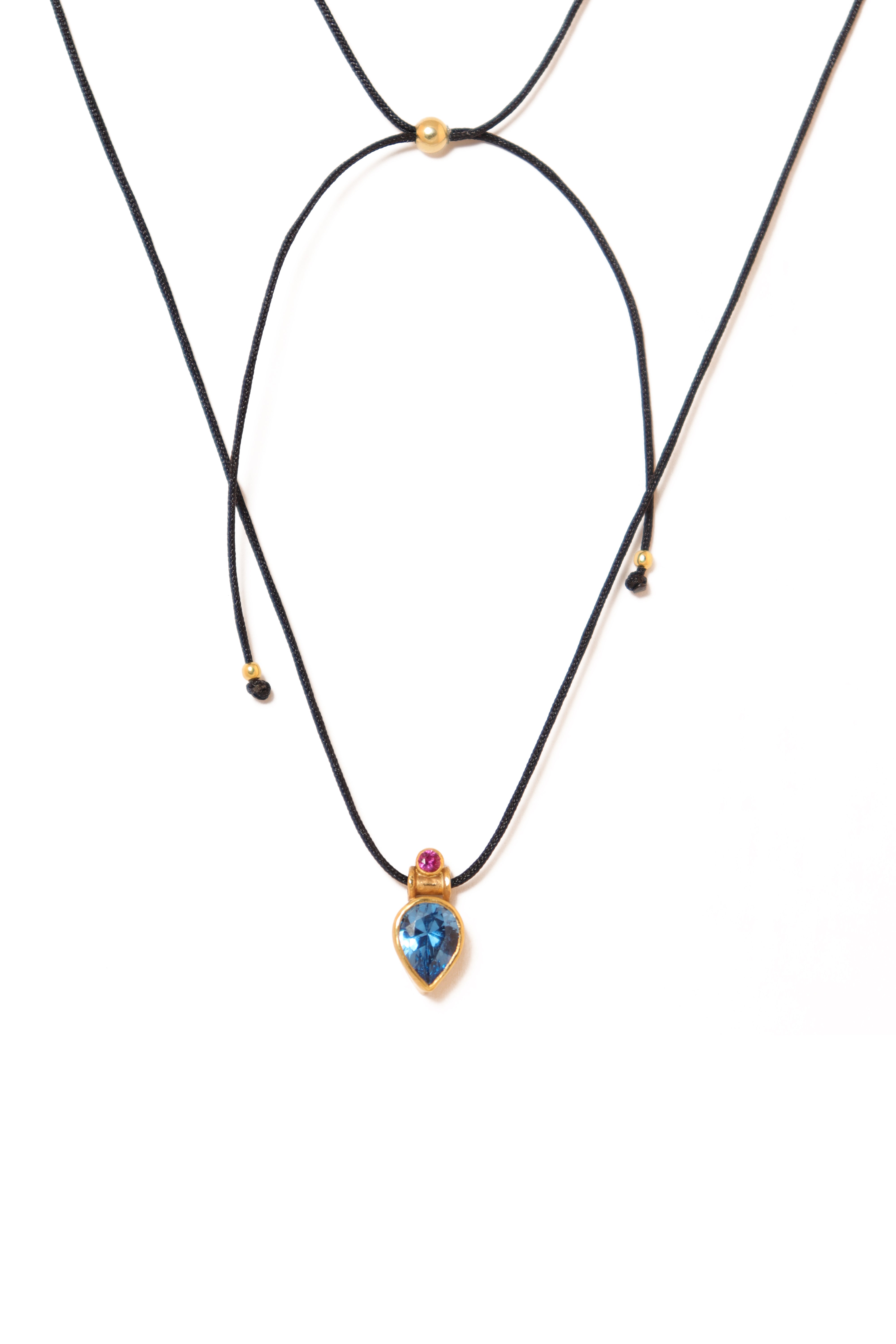 Falling Drops Necklace | Blue