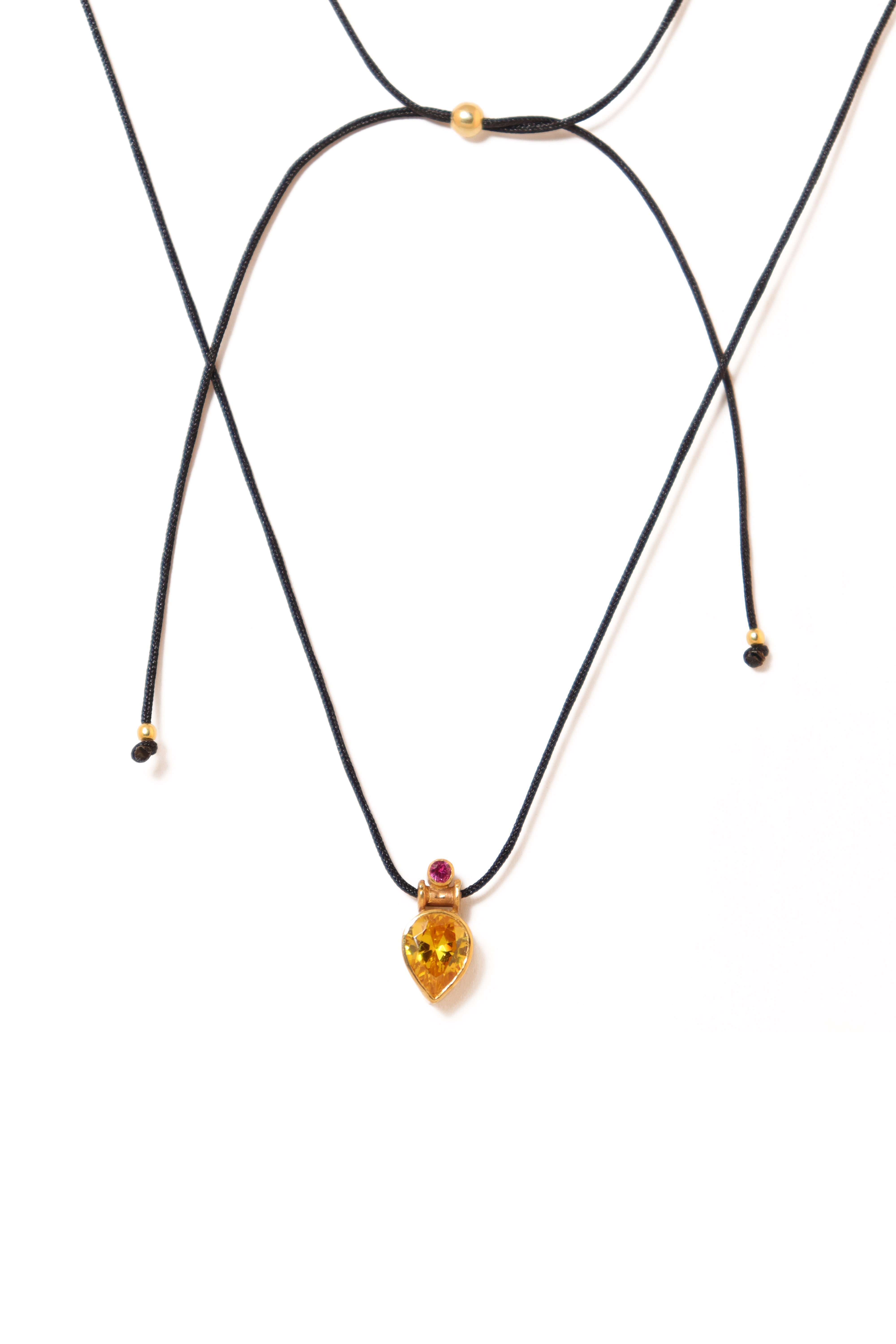 Falling Drops Necklace | Yellow
