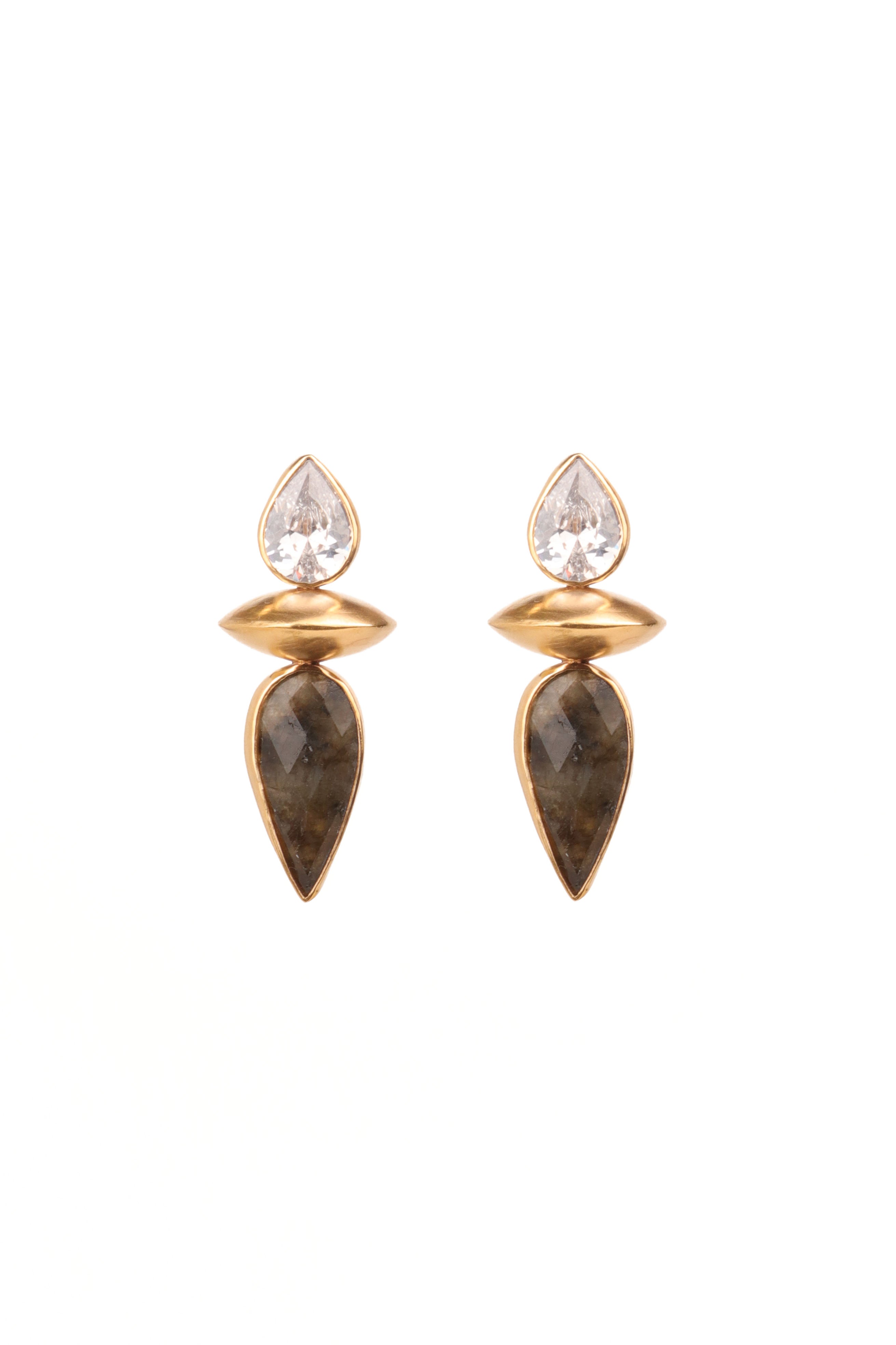 Elyse Earrings | Labradorite