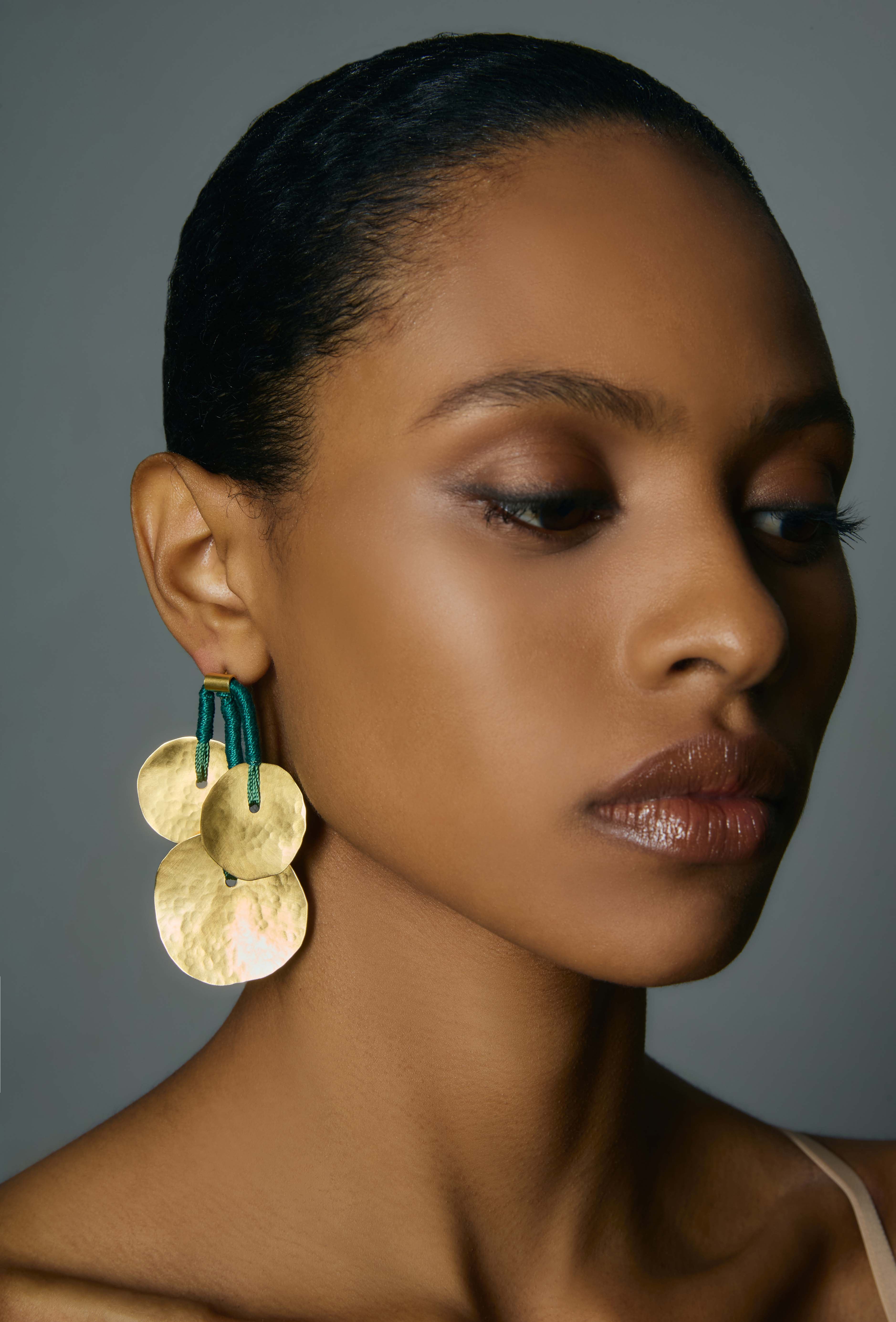 Kaya Earrings | Petrol