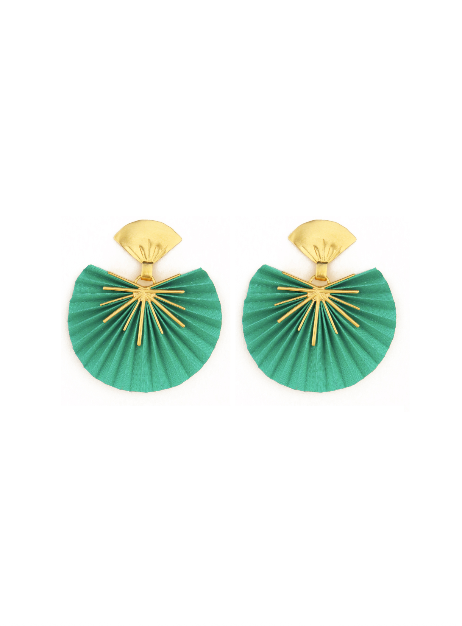 Sparkle Fan Earrings | Mint