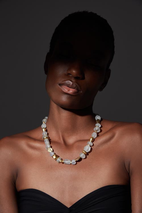 Clear White Necklace