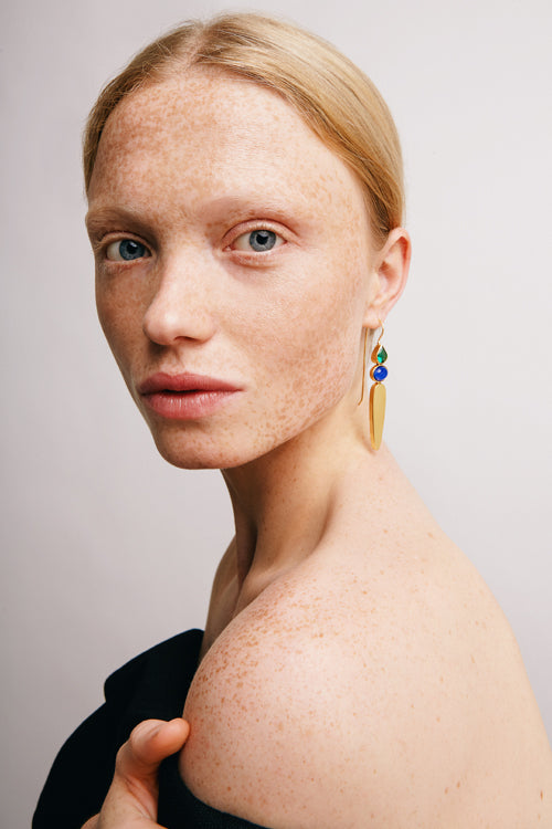 Crystal Sense Earrings | Pink & Yellow