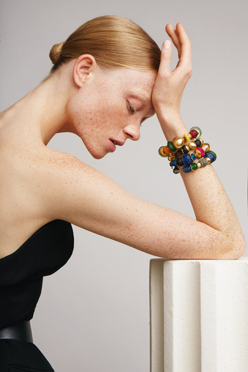 Aurora's Colours Bracelet | Green & Orange