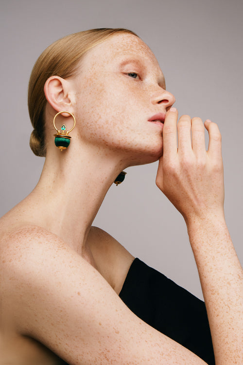 Bombs of Colour Earrings | Green