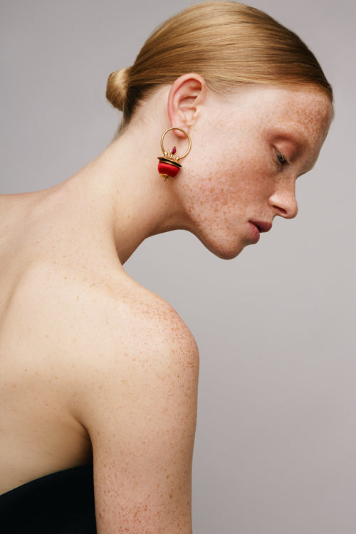 Bombs of Colour Earrings | Red