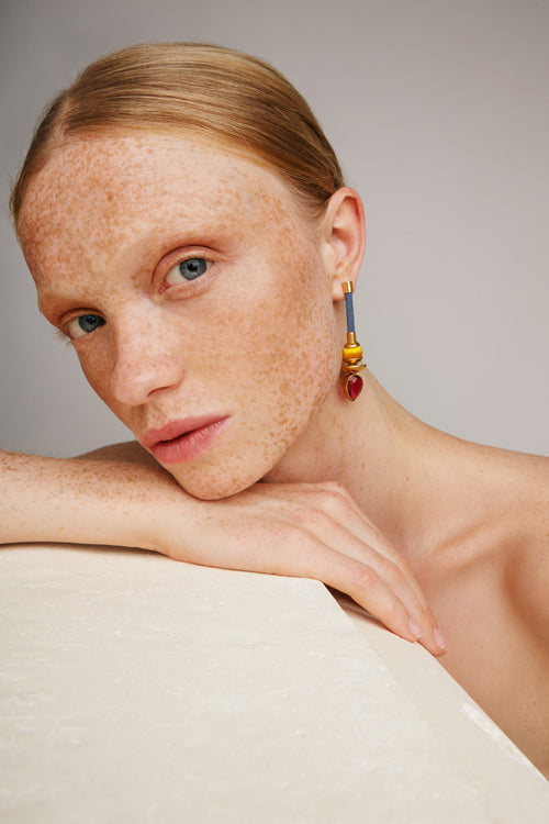 Silky Drops Earrings | Blue