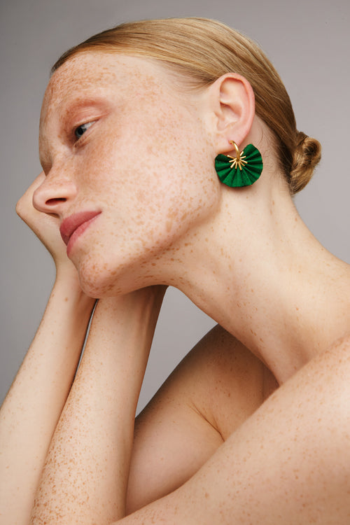 Sparkle Fan Hoops |Green