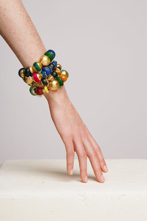 Aurora's Colours Bracelet | Green & Orange